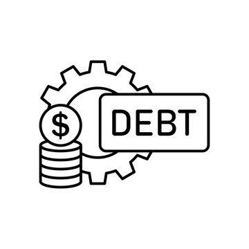 Icon a Debt Management, isolated against a clean background.