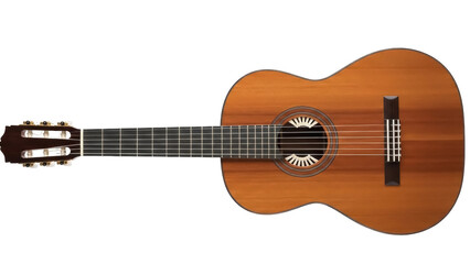 Obraz premium Isolated classical guitar music instrument for musician practice and acoustic performance