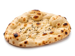 Indian flatbread with sesame seeds and charred crust