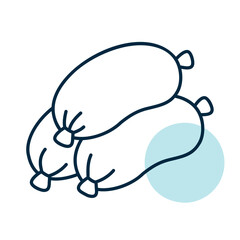 Bratwurst Sausages Minimalistic Flat Icon