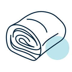 Rolled Pancetta Meat Minimalistic Flat Icon