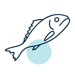 Fresh Raw Fish Minimalistic Flat Icon
