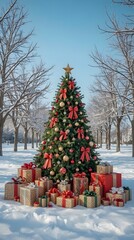 christmas tree with gifts