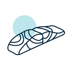 Fresh Salmon Fish Fillet Minimalistic Icon