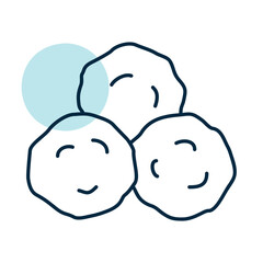 Meatballs Minced Meat Minimalistic Flat Icon