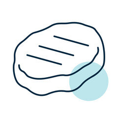 Grilled Meat Patty Minimalistic Flat Icon