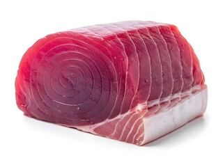 Raw Tuna Steak on White Background