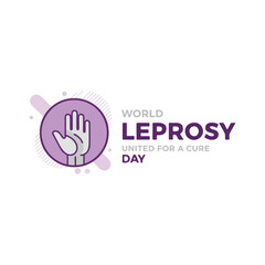 World Leprosy Day United for a Cure Awareness Banner