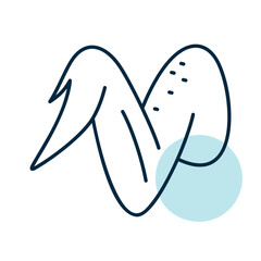 Duck Chicken Wing Minimalistic Flat Icon
