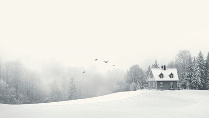 Snow-covered branches with birds, highlighting winter avian activity, World Bird Day