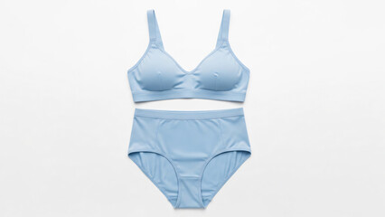 Light Blue Bra and Panties Set.