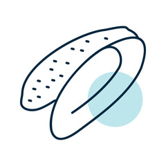 Raw Duck Breast Fillet Flat Icon