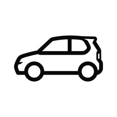 Fototapeta premium Simple black car icon illustration
