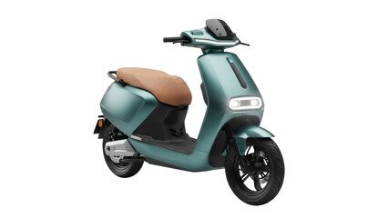 Isolated modern urban electric moped. Environmentally-friendly two-wheeled transportation system © Natasha