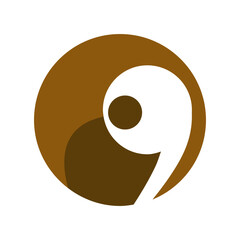 minimalist letter o design illustration