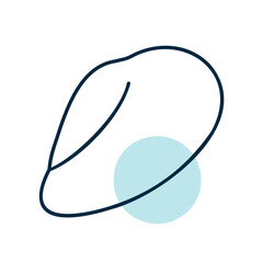 Raw Chicken Fillet Minimal Line Outline