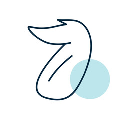 Poultry Wing Meat Minimal Flat Icon