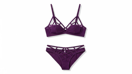 Purple Bikini Swimsuit Two Piece Set.