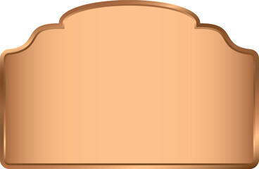 Blank Bronze Wall Plaque Graphic. Copper Signage Mockup and template design.