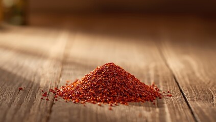 Marash Chili flakes dry seasoning for culinary use, highlighting spice processing