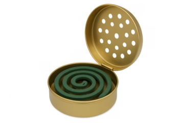 Mosquito coil repellent burning in metal holder