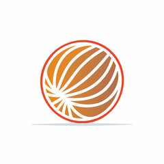 Minimalist abstract circle logo design with modern and creative orange gradients