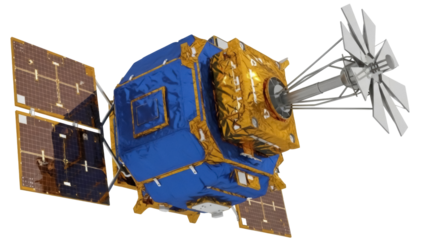 Isolated Spacecraft for Scientific Research Missions such as Astronomy or Remote Sensing, with Solar Panels