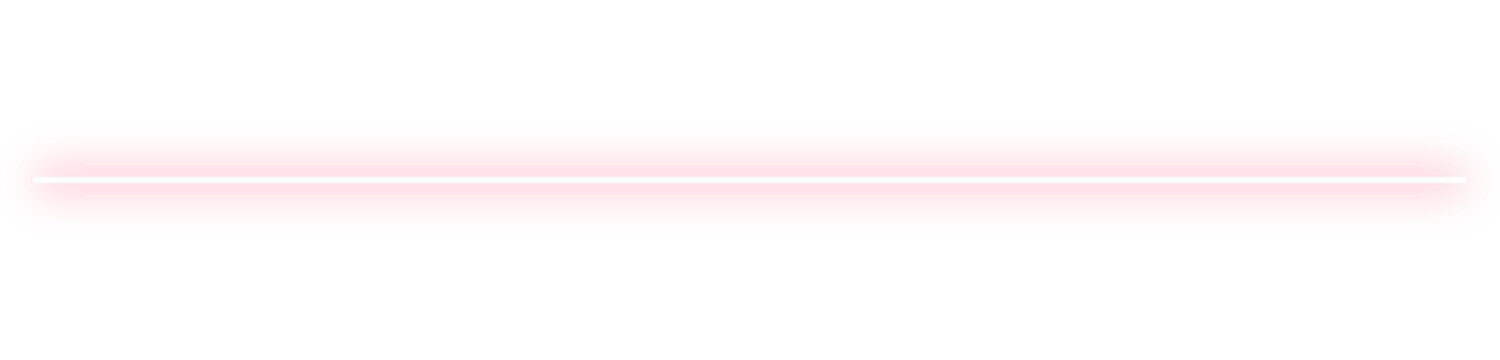 Glowing light line in red color