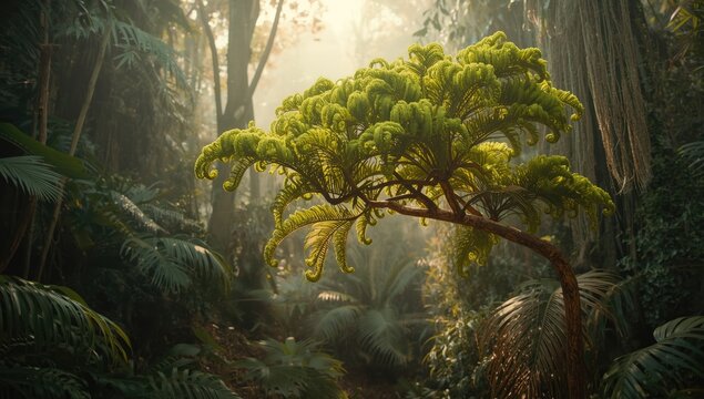 Leaf Zamia furfuracea forming a botanical background in a natural environment, emphasizing plant textures