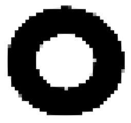 black donut pixel style