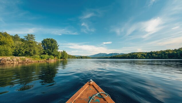 Summer view of Tiasmyn canyon near Kamianka in Cherkasy region, captured from a boat