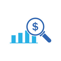 Fototapeta premium Icon a Financial Analysis, isolated against a clean background.