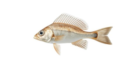 Ruff fish viewed in high detail on a white backdrop, highlighting intricate skin patterns, Marine Conservation Day