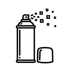 Fototapeta premium Spray Can Icon Simple Design Illustration
