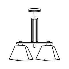 Modern Ceiling Light Fixture with Two Shades