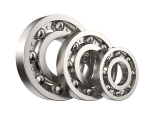 Ball bearing on white background. Isolated 3D illustration