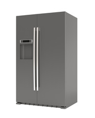 Refrigerator on white background. Isolated 3D illustration