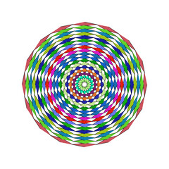 Colorful spiral pattern isolated on white background