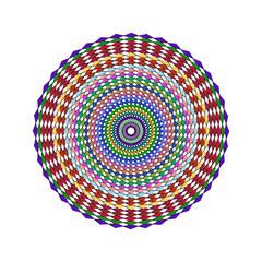 Colorful spiral pattern isolated on white background