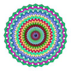 Colorful geometric pattern isolated on white background