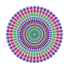 Colorful spiral pattern isolated on white background