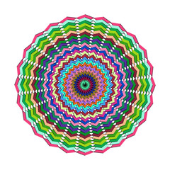 Colorful mandala pattern isolated on white background