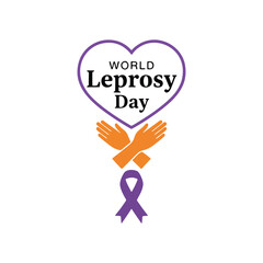World Leprosy Day Heart and Hands Awareness Graphic