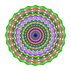 Colorful mandala pattern isolated on white background