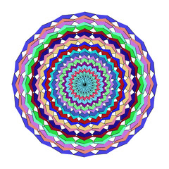 Colorful mandala pattern isolated on white background