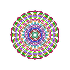 Colorful spiral pattern isolated on white background