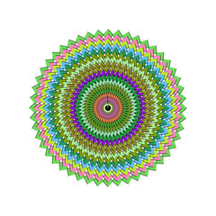 Colorful spiral pattern isolated on white background