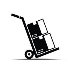 Hand Truck with Boxes