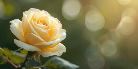 Pale yellow rose in full bloom, used as a natural element in floral arrangements, World Environment Day