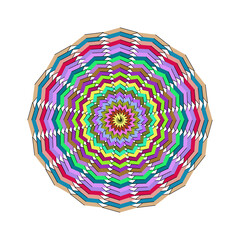 Colorful spiral pattern isolated on white background